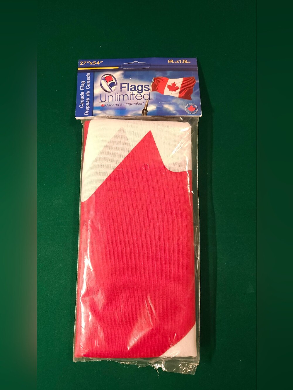 NEW! Flags Unlimited Canada Flag - Red and White 27"x54"